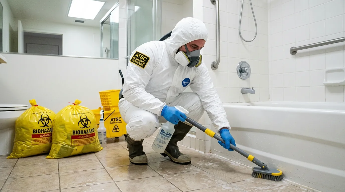 Decontamination equipment deployed for Blood Cleanup in Jenks